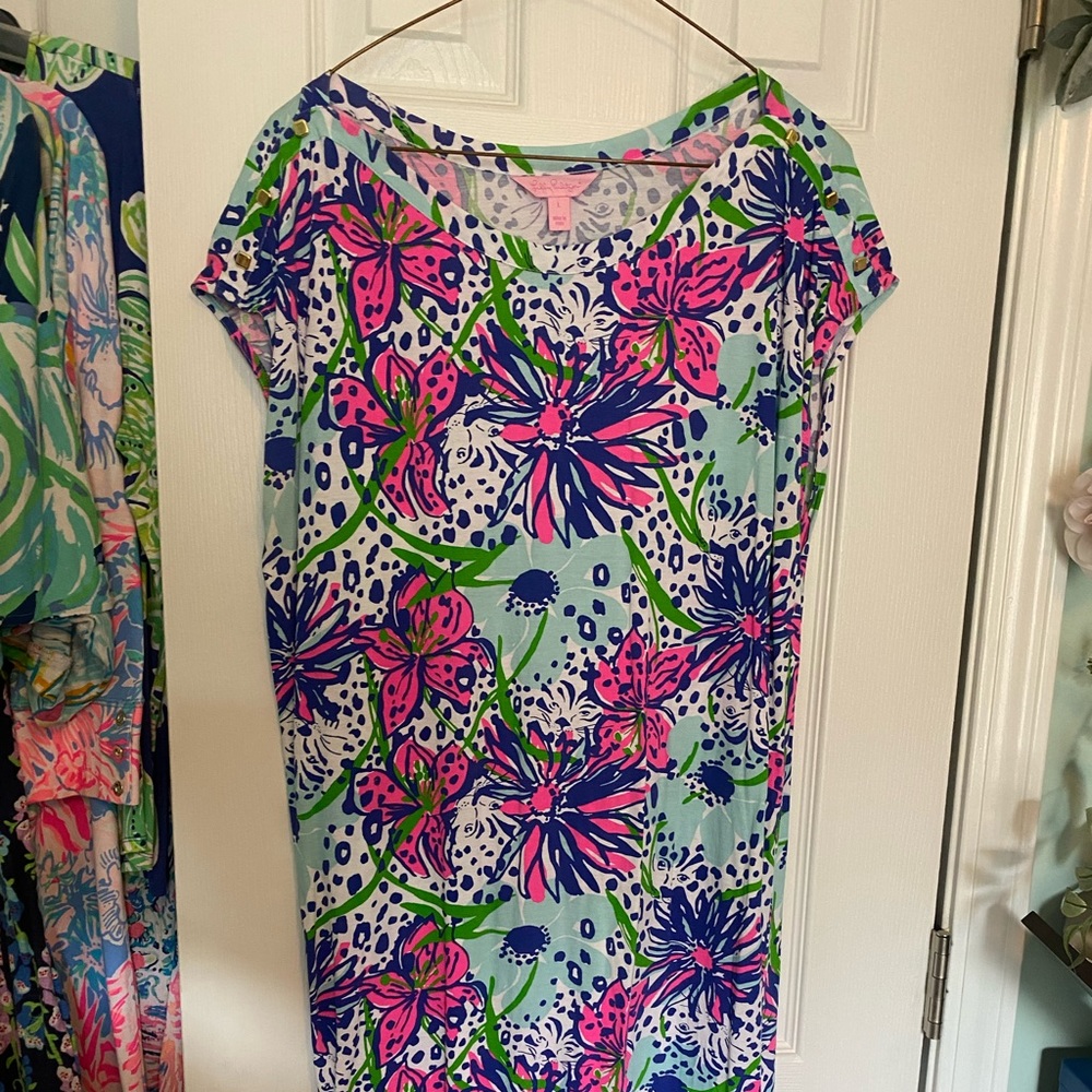 Lilly Pulitzer dress in the garden print